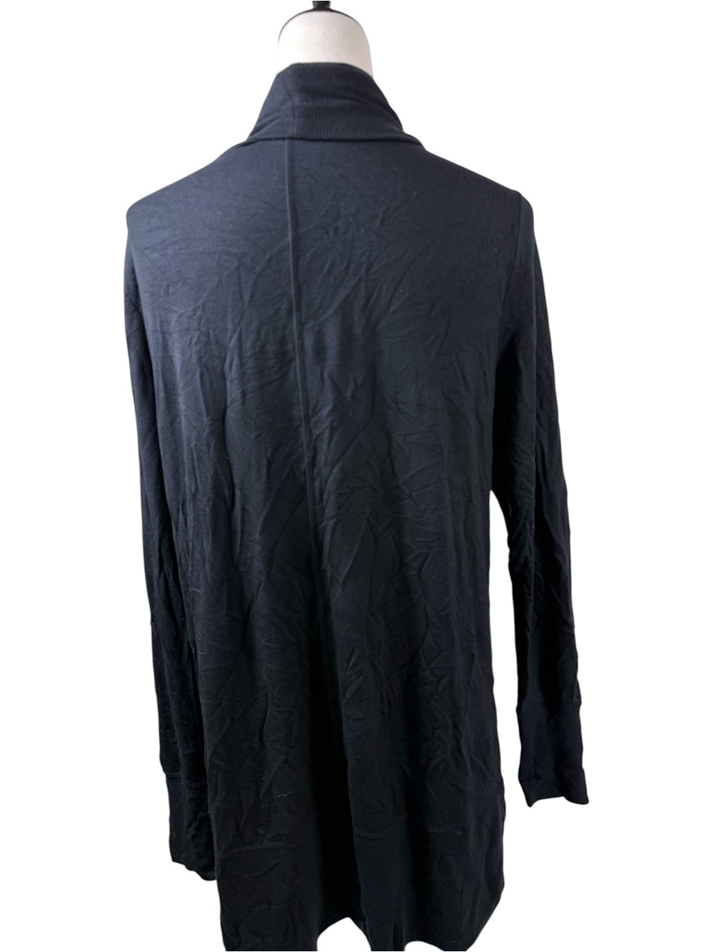 Athleta Black Open-Front Draped Cardigan size 1X - Picture 3 of 8
